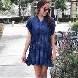 Blue Tye Dye Dress